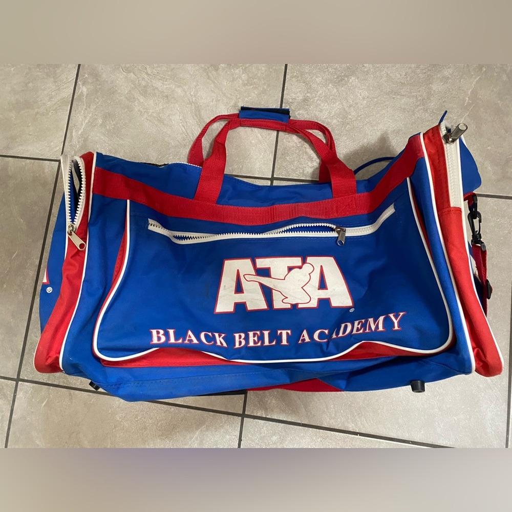 Blue and Red Kids Duffle Bag